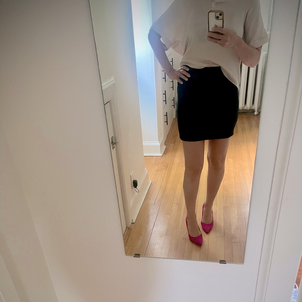 BCBGeneration Black Lace Mini Pencil Skirt
